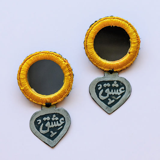 Golden Love Earings
